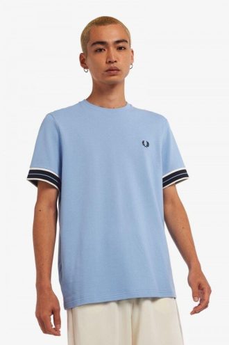 Piqué-T-Shirts mit Tramline-Spitze