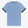 Piqué-T-Shirts mit Tramline-Spitze
