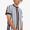 Piqué-T-Shirts mit vertikalen Streifen