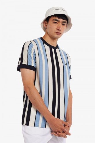 Piqué-T-Shirts mit vertikalen Streifen