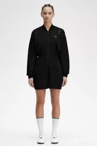 Playsuit-Kleid mit durchgehendem Reißverschluss für Damen
