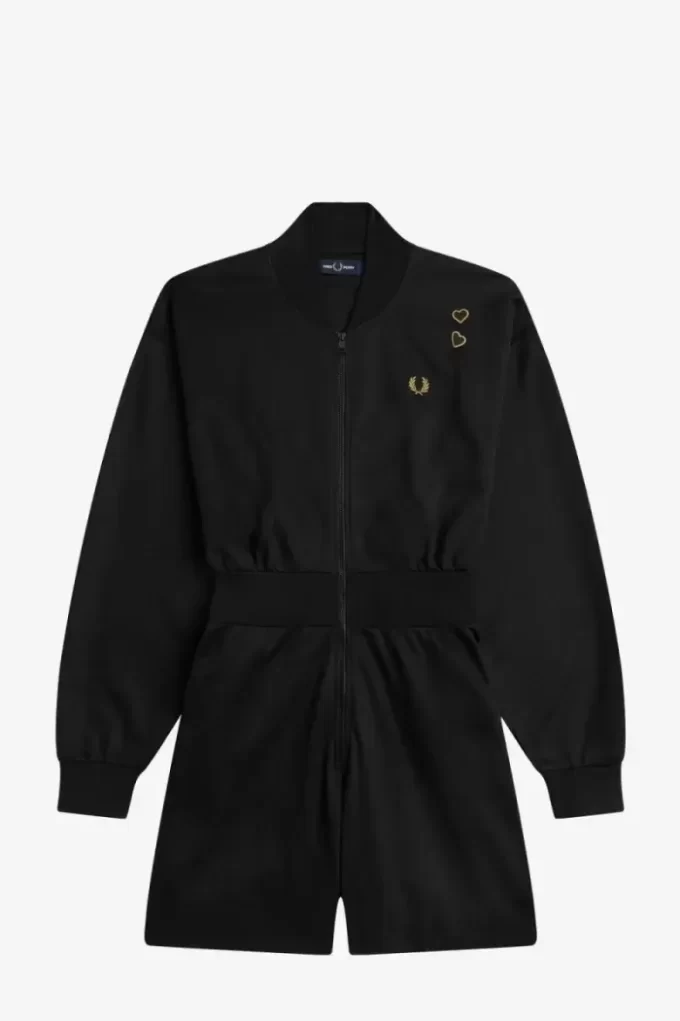 Playsuit-Kleid mit durchgehendem Reißverschluss für Damen