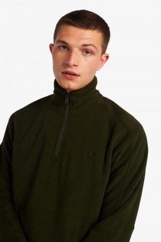 Polar Fleece-Trainingsjacken mit halbem Reißverschluss