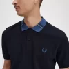 Poloshirt mit grafischem Kragen für Herren