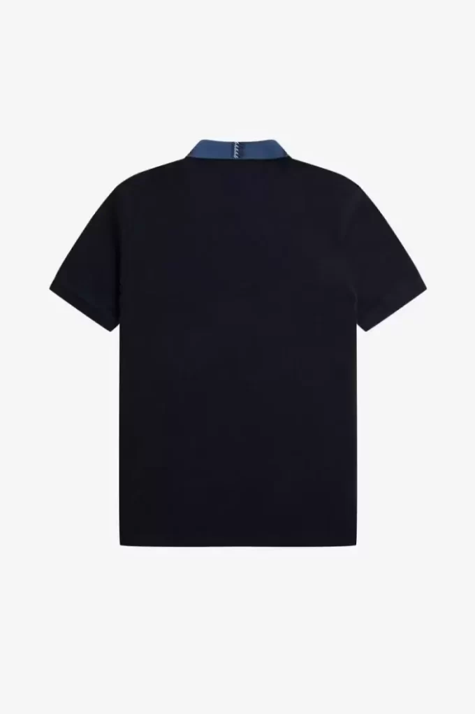 Poloshirt mit grafischem Kragen für Herren