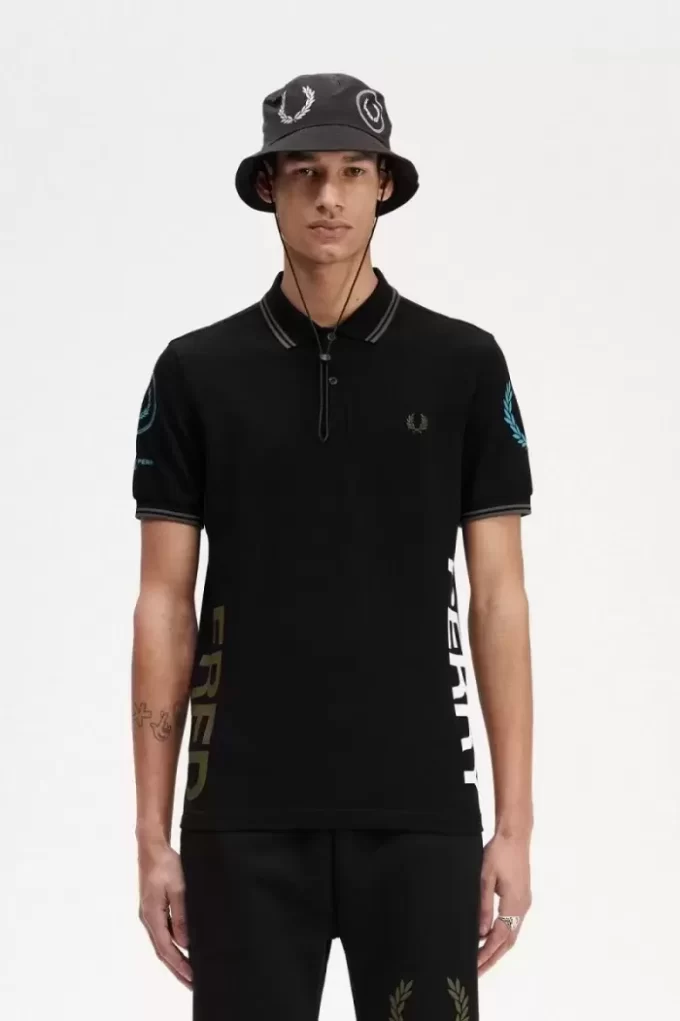 Poloshirt mit grafischem Markenlogo für Herren
