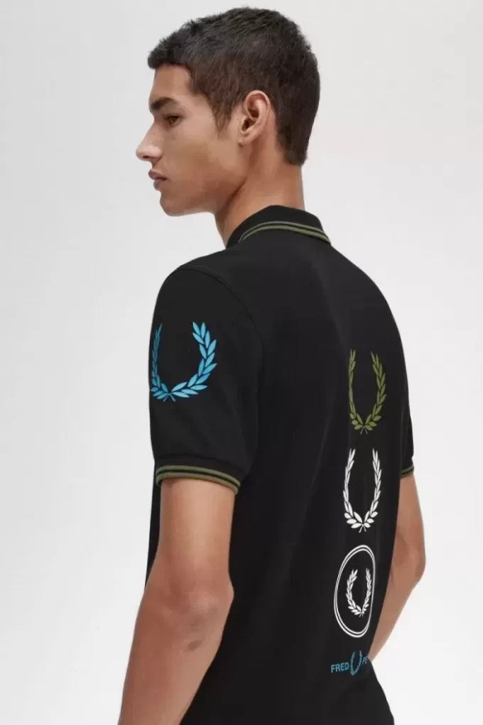 Poloshirt mit grafischem Markenlogo für Herren