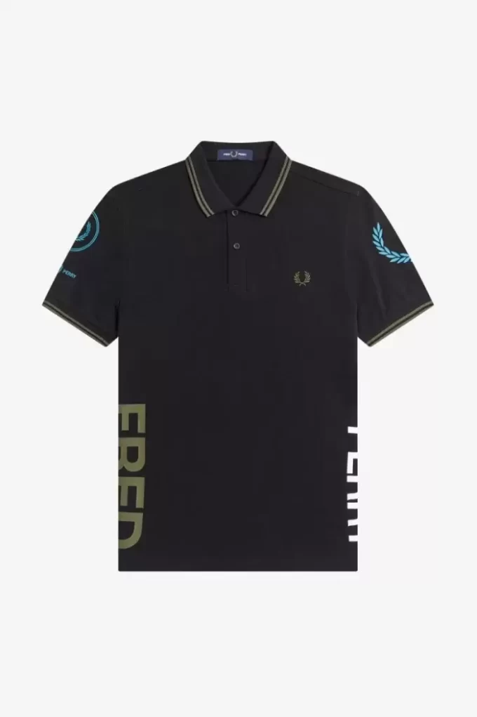 Poloshirt mit grafischem Markenlogo für Herren