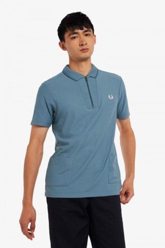 Poloshirts mit geripptem Kragen