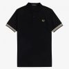 Poloshirts mit gestreiften Bündchen
