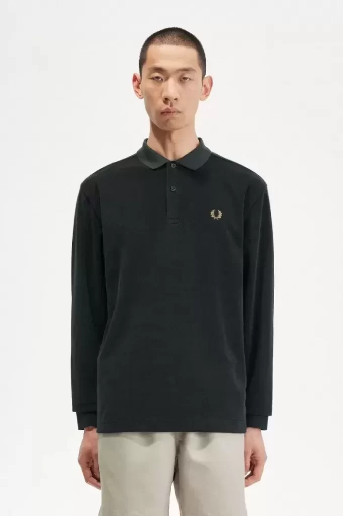 Relaxed Frottee-Poloshirt für Herren