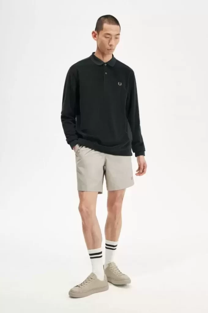 Relaxed Frottee-Poloshirt für Herren
