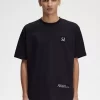 Relaxed Herren T-Shirt mit Aufdruck und Patch