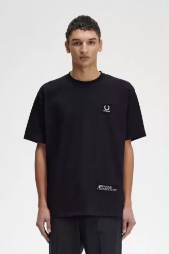 Relaxed Herren T-Shirt mit Aufdruck und Patch