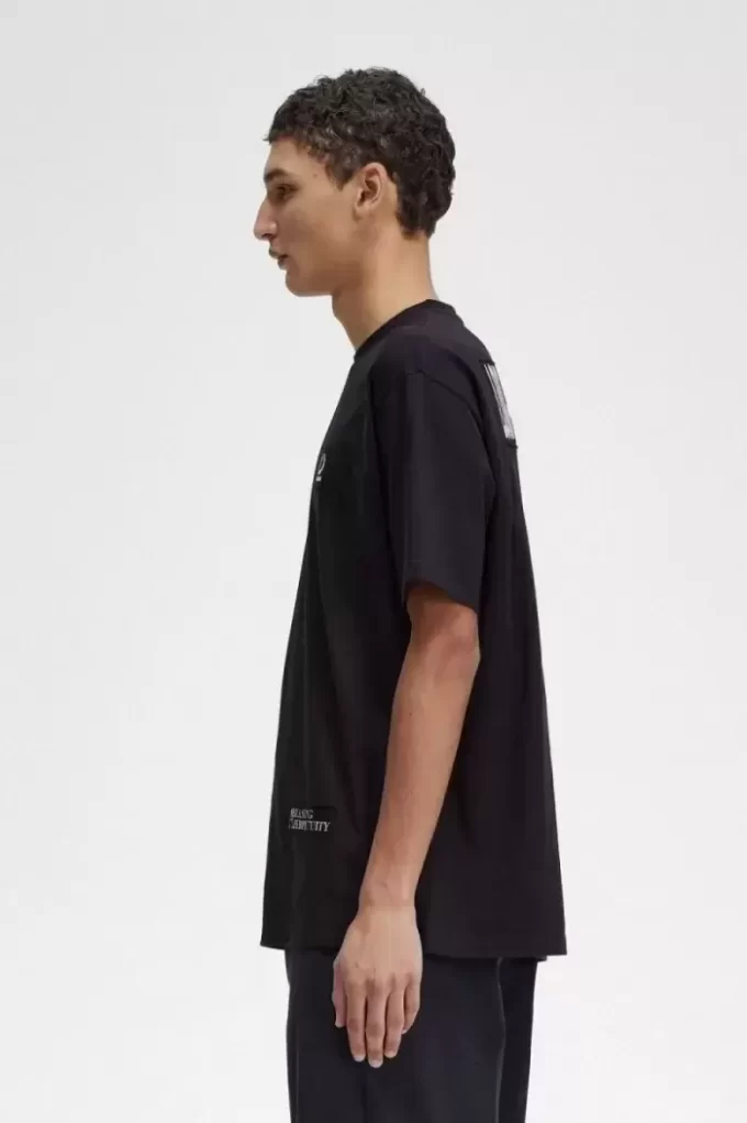 Relaxed Herren T-Shirt mit Aufdruck und Patch