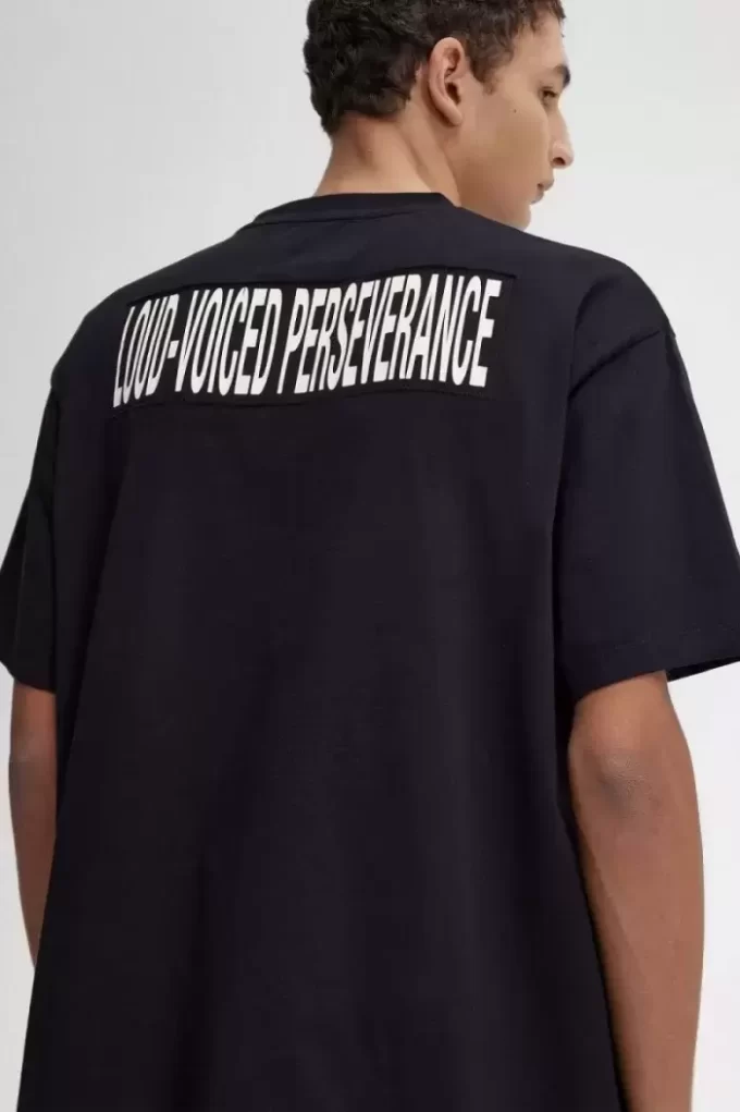 Relaxed Herren T-Shirt mit Aufdruck und Patch