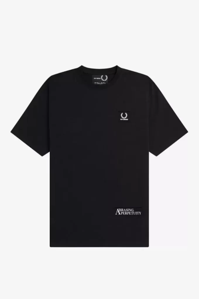 Relaxed Herren T-Shirt mit Aufdruck und Patch