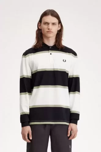 Relaxed Stripe Herren-Poloshirt