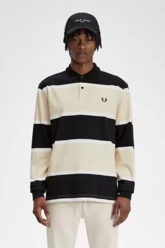 Relaxed Stripe Herren-Poloshirt