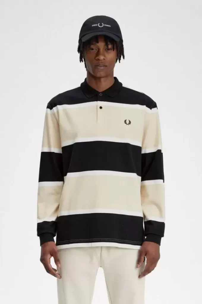 Relaxed Stripe Herren-Poloshirt