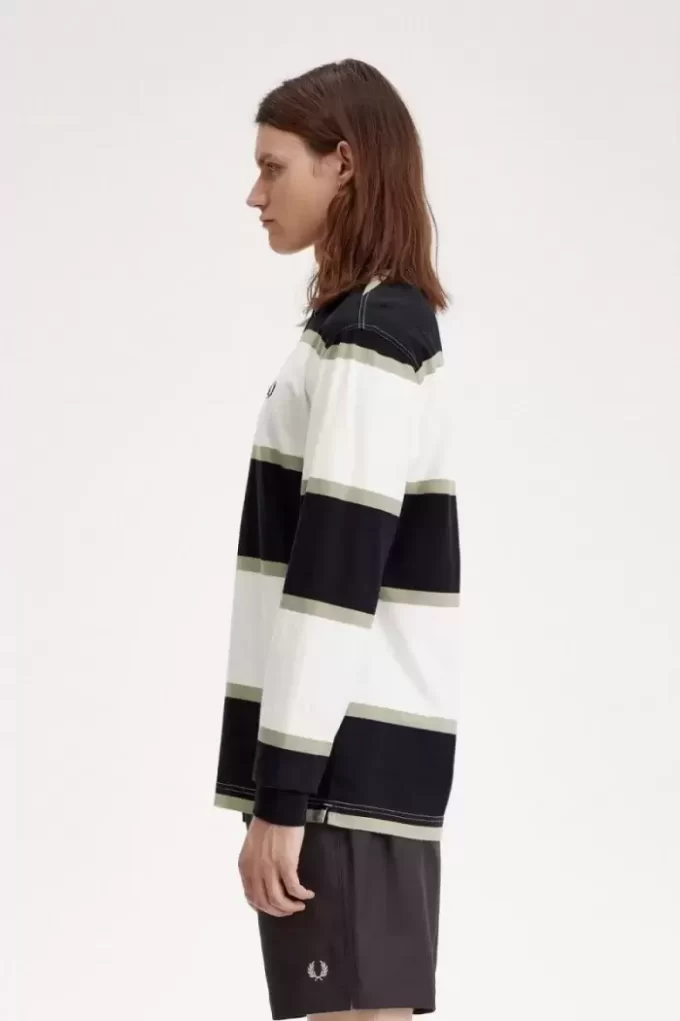 Relaxed Stripe Herren-Poloshirt