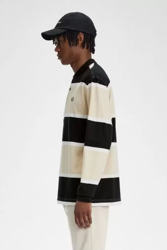 Relaxed Stripe Herren-Poloshirt