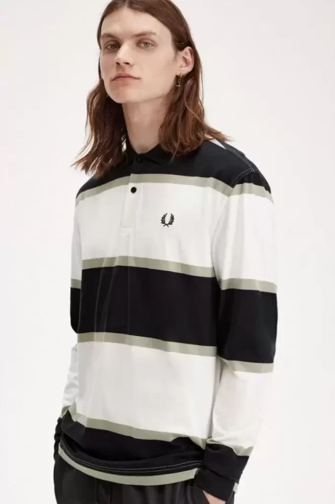 Relaxed Stripe Herren-Poloshirt
