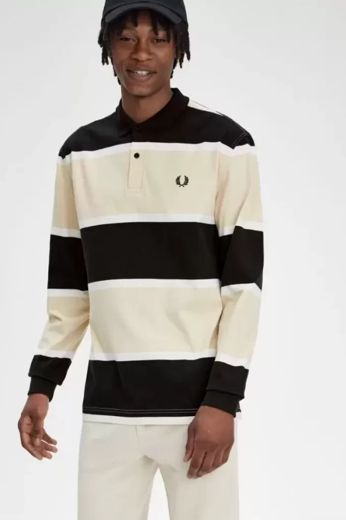 Relaxed Stripe Herren-Poloshirt