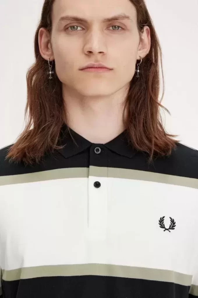 Relaxed Stripe Herren-Poloshirt