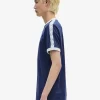 Ringer-T-Shirt mit Aufnäher für Herren