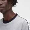 Ringer-T-Shirt mit Aufnäher für Herren