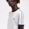 Ringer-T-Shirt mit Aufnäher für Herren