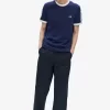 Ringer-T-Shirt mit Aufnäher für Herren