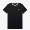 Ringer-T-Shirt mit Aufnäher für Herren