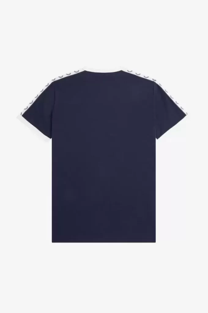 Ringer-T-Shirt mit Aufnäher für Herren