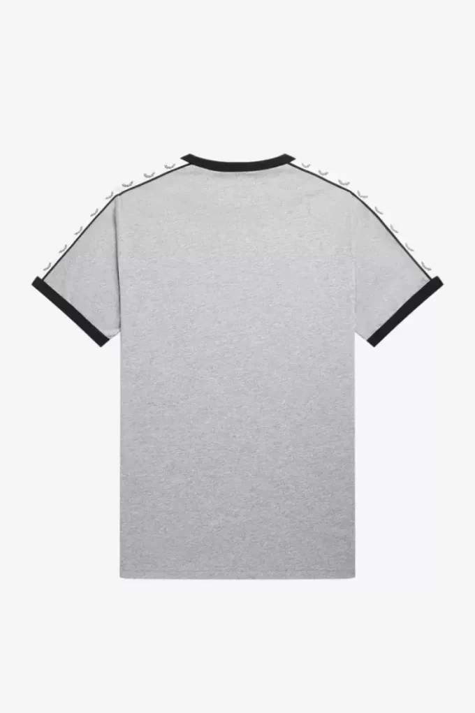 Ringer-T-Shirt mit Aufnäher für Herren