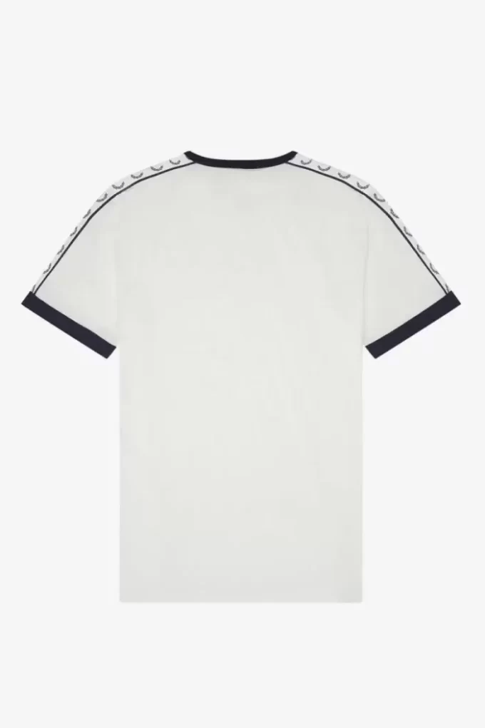Ringer-T-Shirt mit Aufnäher für Herren