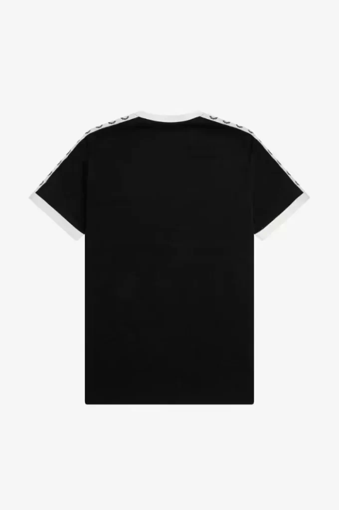 Ringer-T-Shirt mit Aufnäher für Herren