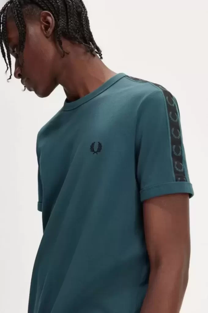 Ringer-T-Shirt mit Kontrastband für Herren