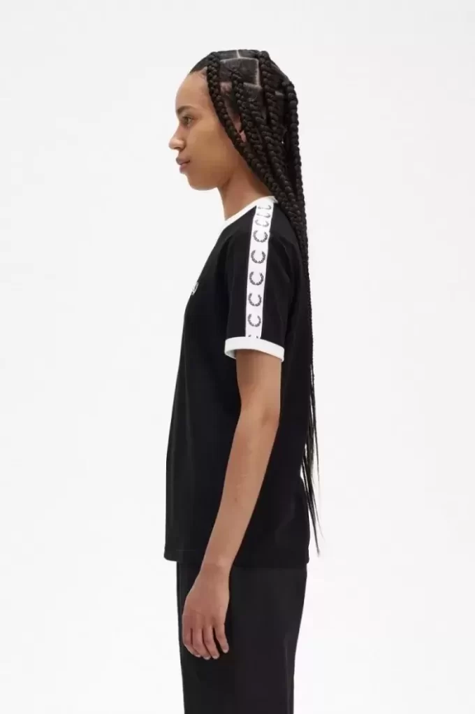 Ringer-T-Shirt mit Streifen für Damen