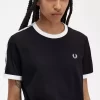 Ringer-T-Shirt mit Streifen für Damen