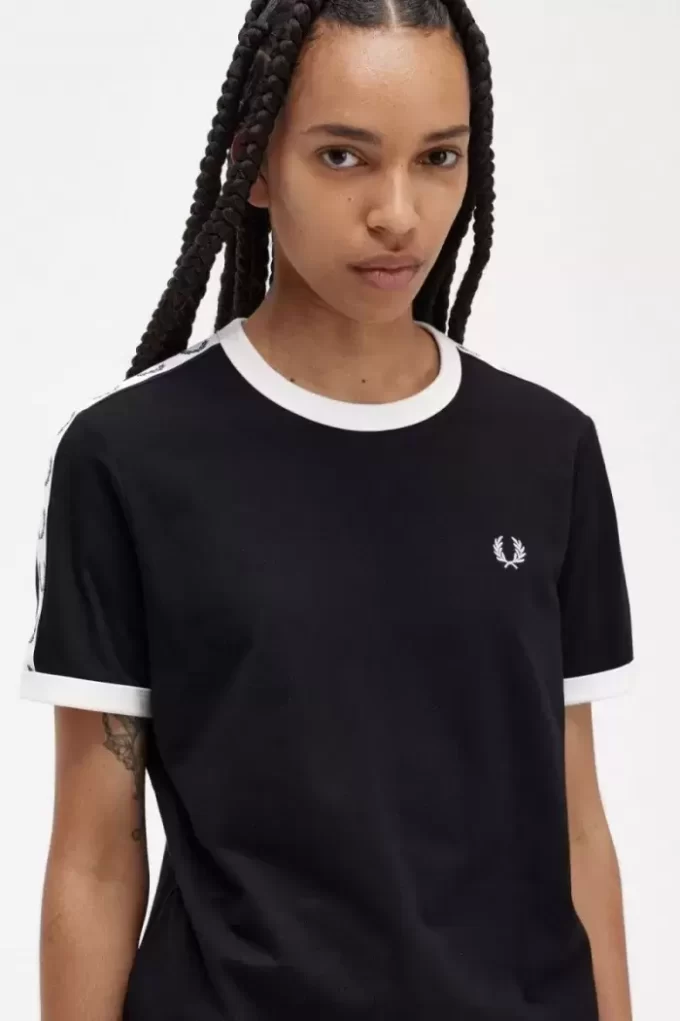 Ringer-T-Shirt mit Streifen für Damen