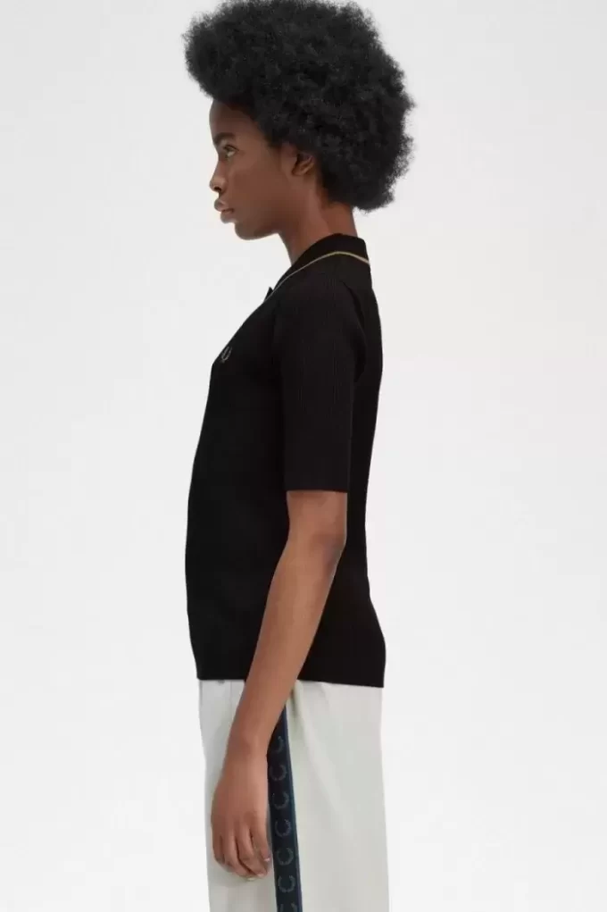 Rippstrick-Damenshirt