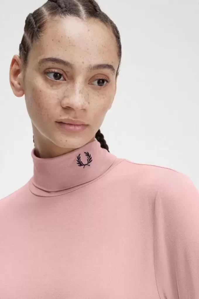 Rollkragen-T-Shirt für Damen
