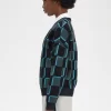 Schachbrett-Pullover für Damen