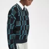 Schachbrett-Pullover für Damen