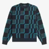 Schachbrett-Pullover für Damen