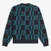 Schachbrett-Pullover für Damen