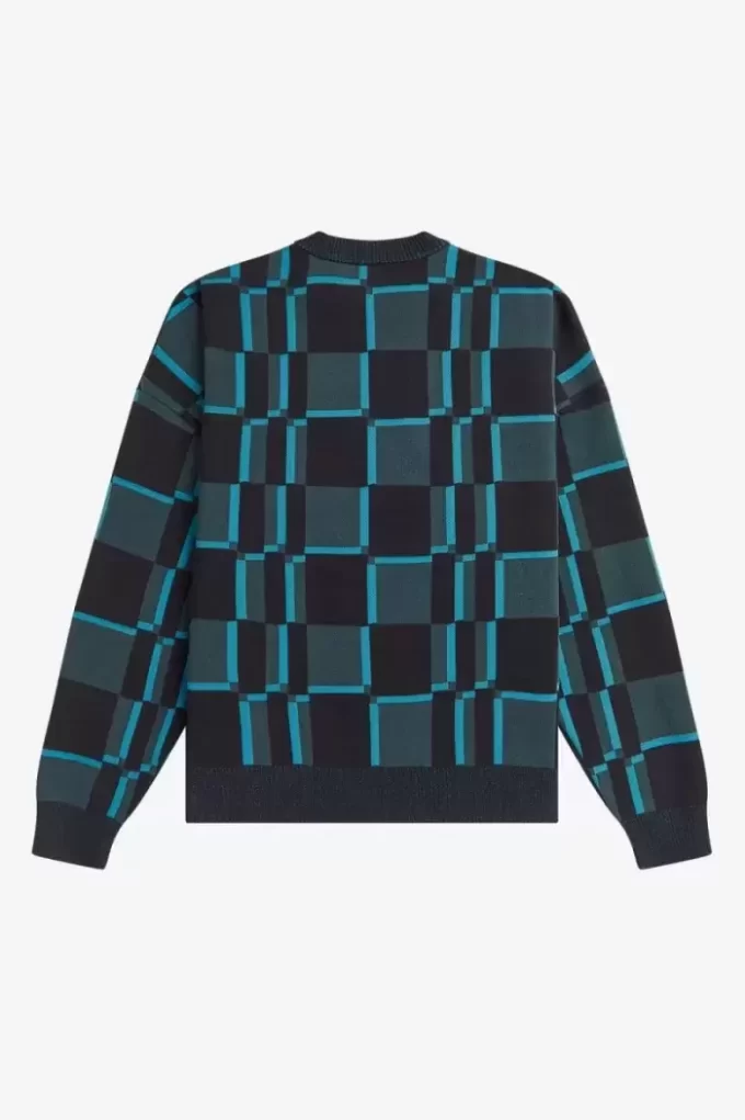 Schachbrett-Pullover für Damen