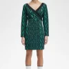 Schulterfreies Damenkleid mit Schlangenmuster
